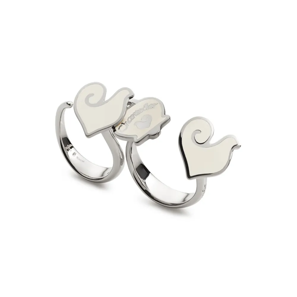anello_a_gambo_doppio_cha_0.webp CHANTECLER Anello a gambo doppio in argento e smalto bianco ref. 34551