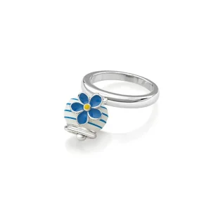 CHANTECLER Anello campanella piccolo in argento e smalti ref. 40733