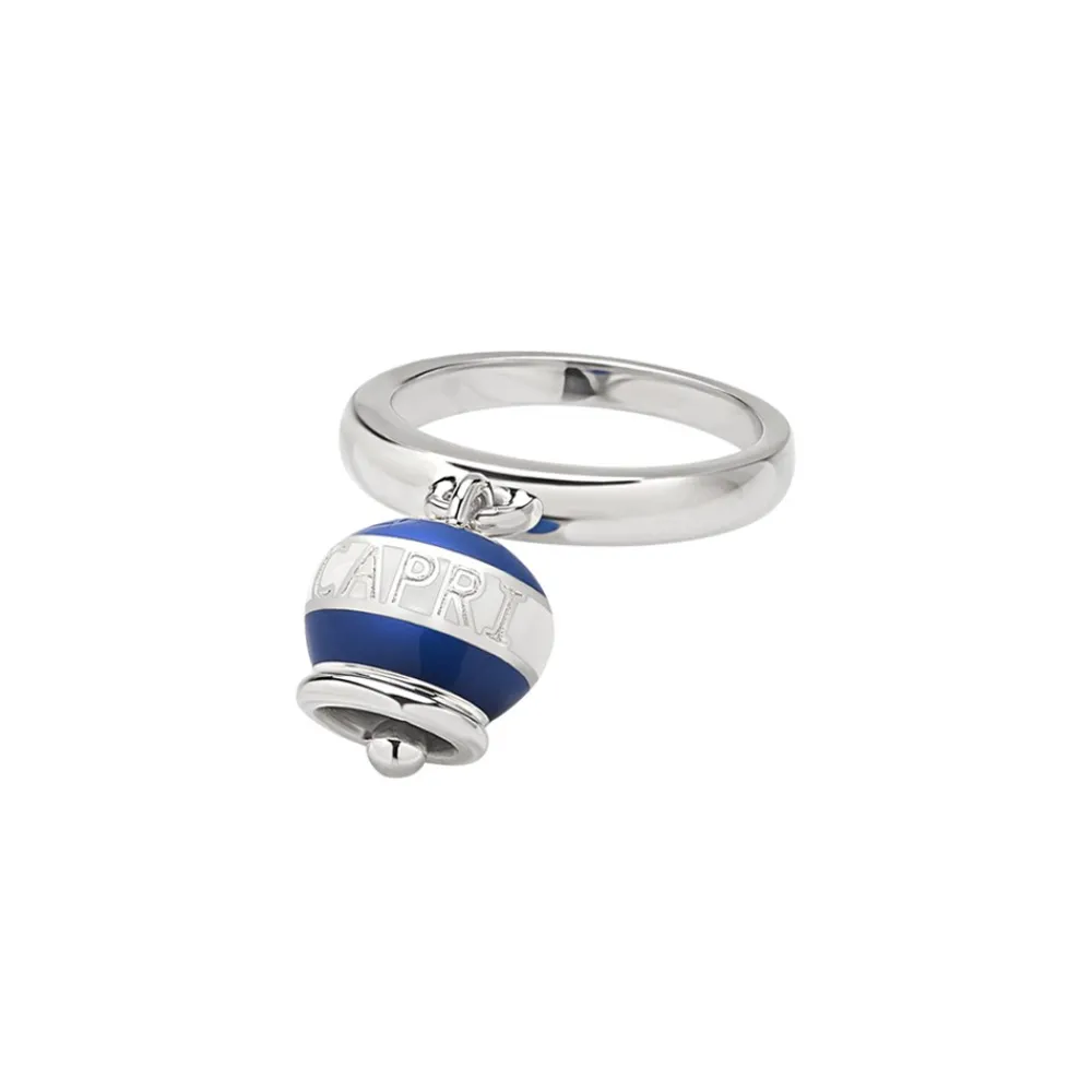 anello_campanella_piccolo_0-8.webp CHANTECLER Anello campanella piccolo in argento e smalto bianco e blu ref. 40492