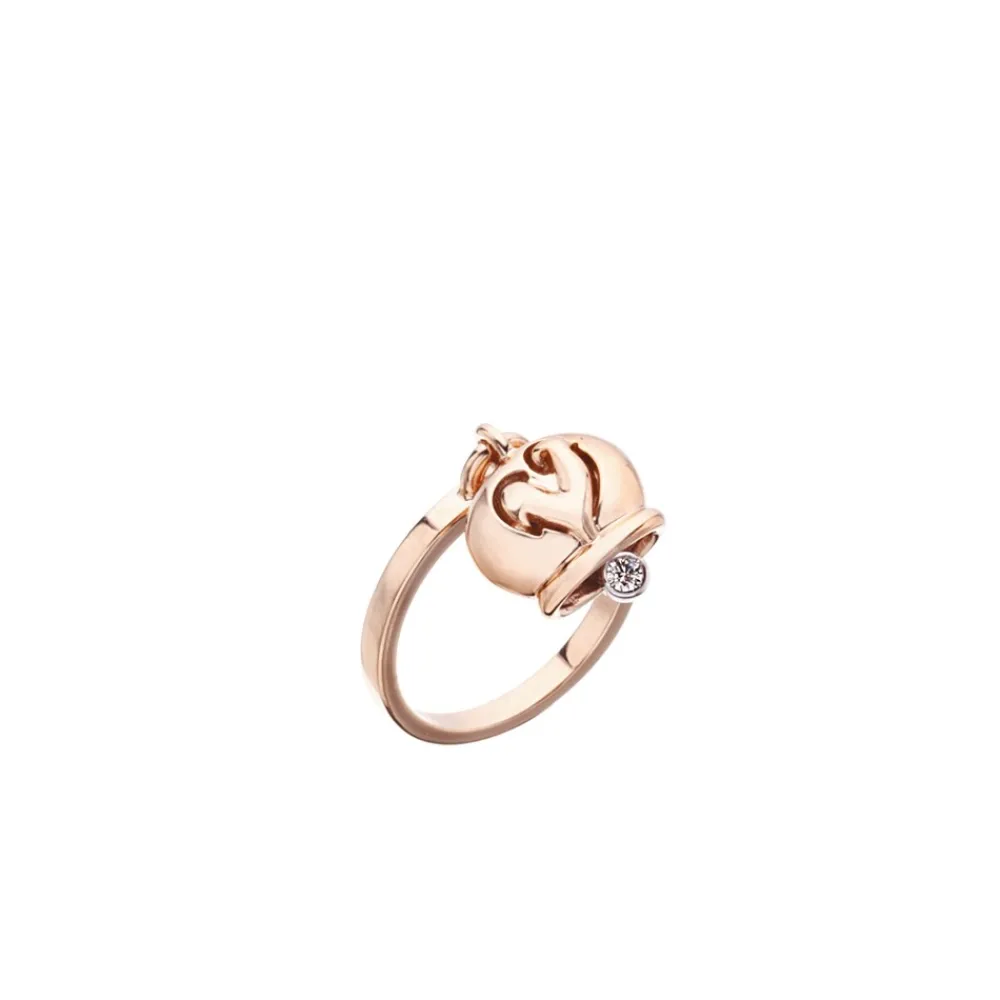 anello_chantecler_campane_0.webp CHANTECLER Anello Campanelle in oro rosa e un diamante nel batacchio