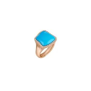 CHANTECLER Anello oro turchese diamanti 41754 armonia autenticità raffinatezza