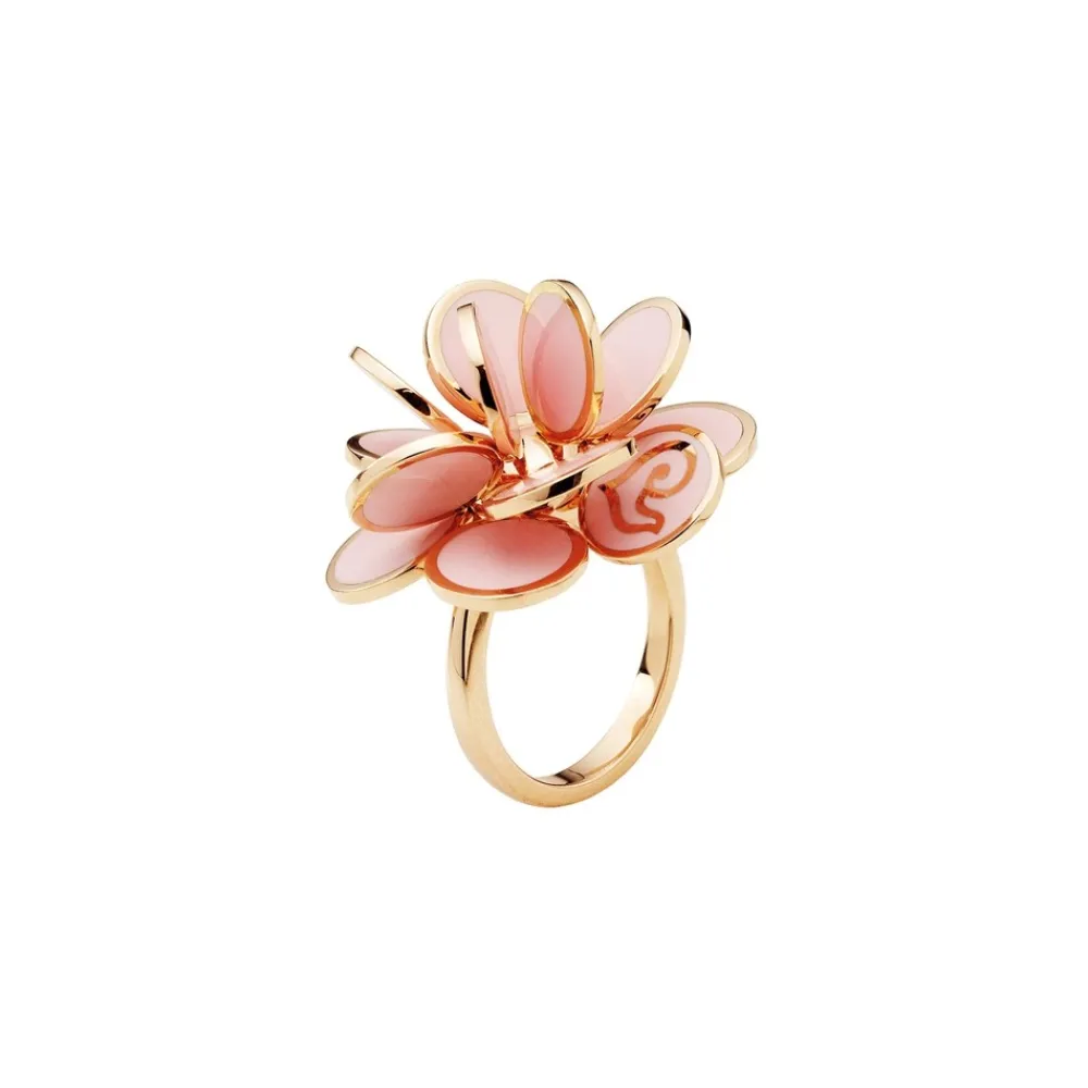 anello_chantecler_paillet_0-1.webp CHANTECLER Anello Paillettes in oro rosa e smalto rosa cipria