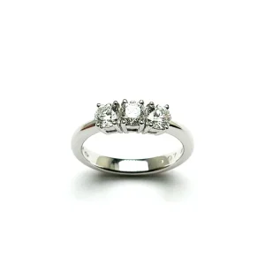 DAMIANI Anello oro bianco diamanti 81096204 donna luce veretta verette