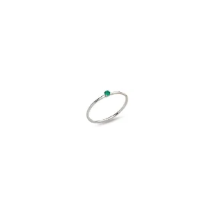 DONNA ORO ANELLO ELEMENTS - GRIFFE ORO BIANCO E SMERALDO ref. DCHE5008_L