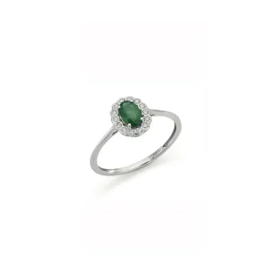 DONNA ORO ANELLO IN ORO BIANCO E SMERALDO ref. DHAE9575.008