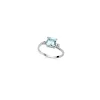 DONNA ORO ANELLO LUCE - ACQUAMARINA QUADRATA E DIAMANTI ref. DHAA7190.003