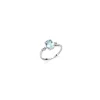 DONNA ORO ANELLO LUCE - ACQUAMARINA OVALE E DIAMANTI ref. DHAA7191.003