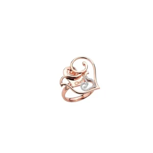 CHANTECLER Anello gallo in oro rosa e diamanti ref. 29322
