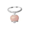 CHANTECLER Anello in oro bianco, Diamanti e corallo rosa