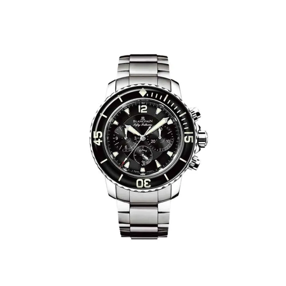 blancpain_fifty_fathoms_b_0-1.webp BLANCPAIN Fifty Fathoms Bathyscaphe Chronographe Flyback ref. 5085F 1130 71S subacqueo moderno passione acciaio cronografo flyback