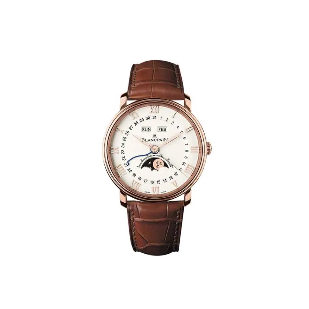 blancpain_villeret_quanti_0-3.webp BLANCPAIN Villeret Quantième Complete 6654 3642 55B eleganza classica tradizione finezzaoro rosso alligatore alzavel luna cicli lunari