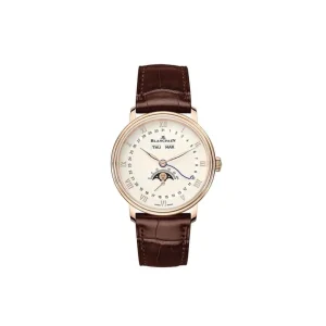 BLANCPAIN Villeret Quantièm Complet 6264 3642 55B eleganza classica tradizione finezza luna cicli lunarioro rosso opalino alligatore alzavel