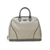 MONTBLANC BORSA IN TESSUTO JACQUARD MOCHA  E PELLE MARRONE ref. 107777