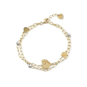 CHANTECLER Bracciale a due fili con galli in oro giallo e diamanti ref. 38518