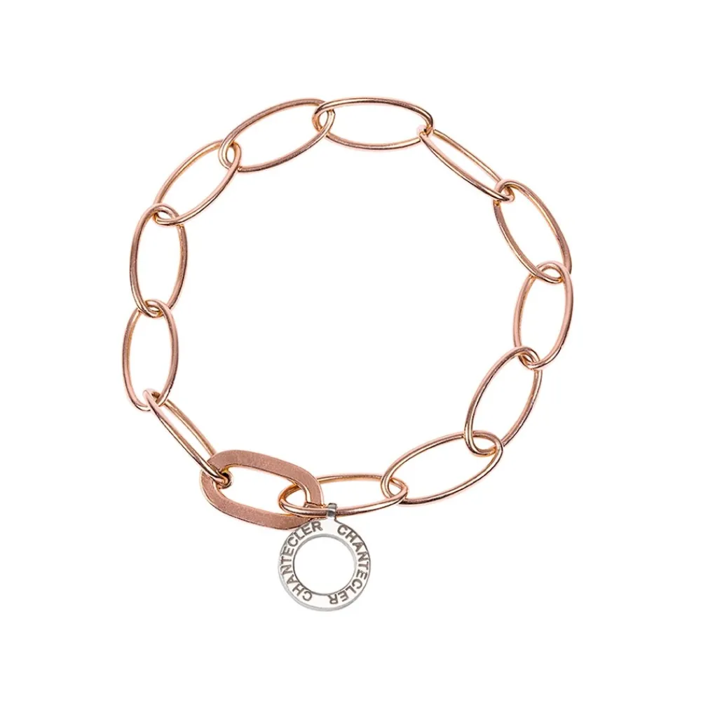 bracciale_a_maglie_ovali__0-1.webp CHANTECLER Bracciale a maglie ovali in oro rosa con logo ref. 26858