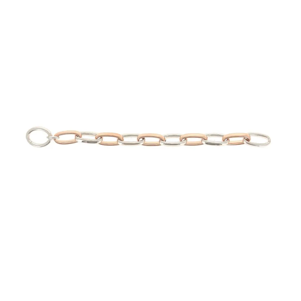 bracciale_a_maglie_pesave_0.webp PESAVENTO Bracciale a maglie in argento rodio-rosa ref. WPLVD306