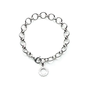 CHANTECLER Bracciale a maglie tonde in oro bianco ref. 36089