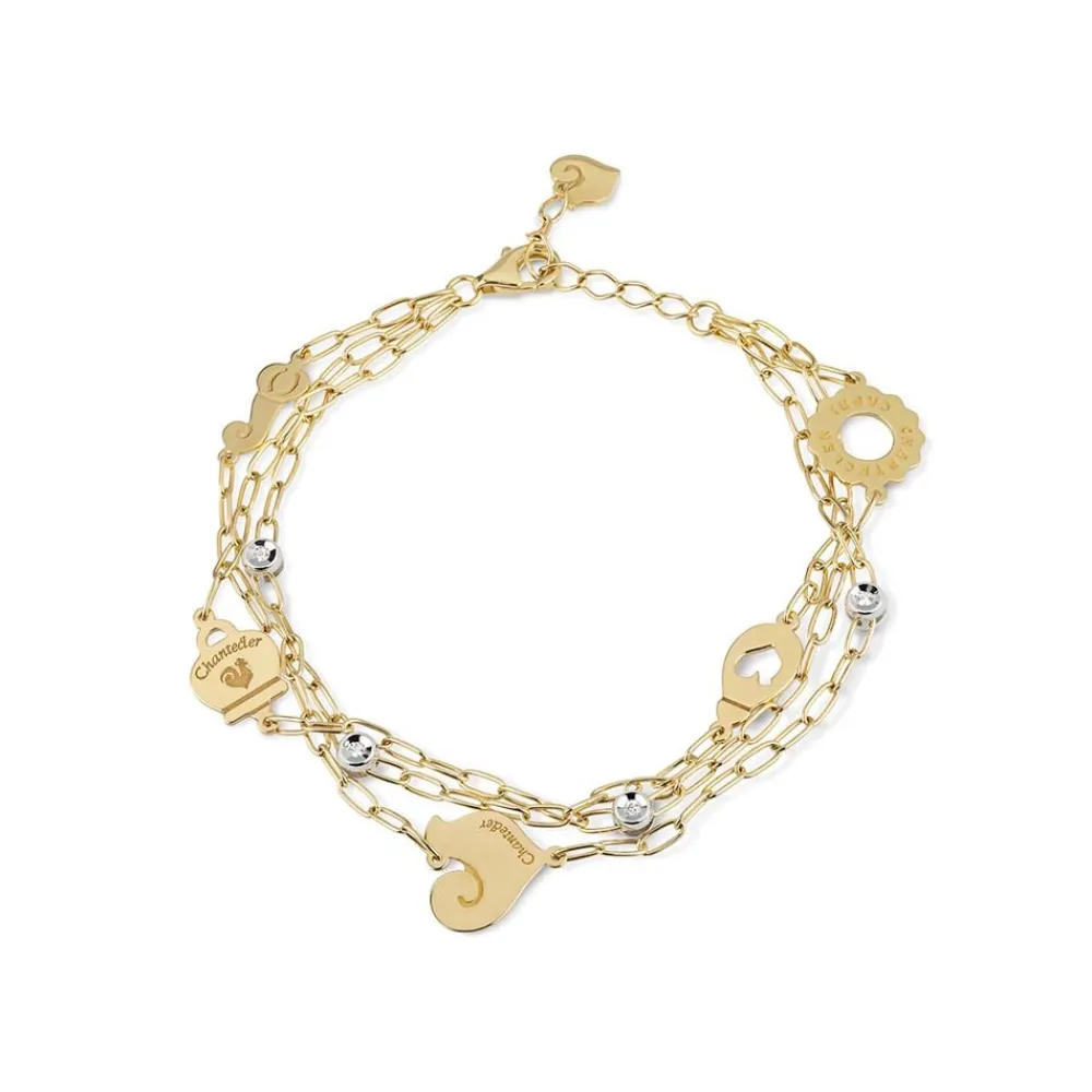 bracciale_a_tre_fili_simb_0.webp CHANTECLER Bracciale a tre fili simboli in oro giallo e diamanti ref. 38519