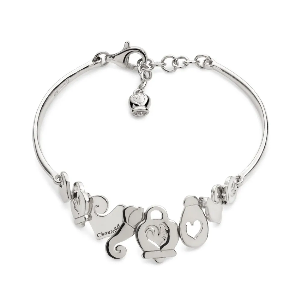 bracciale_chantecler_et_v_0.webp CHANTECLER Bracciale Et Voilà semirigido in argento lucido con simboli