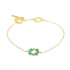 CHANTECLER Bracciale in oro giallo smeraldo e turchese ref. 31938