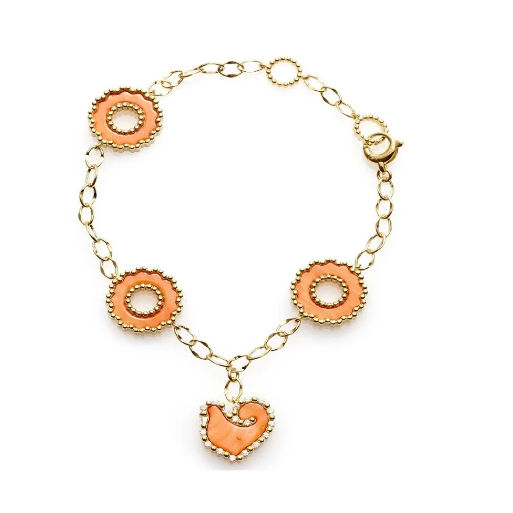 bracciale_chantecler_in_o_0.webp CHANTECLER Bracciale in oro giallo corallo salmone e diamanti ref. 37019