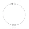 FACCO BRACCIALE  colore Bianco con zirconi Simbolo:  INFINITO "Il sentimento che non conosce fine"