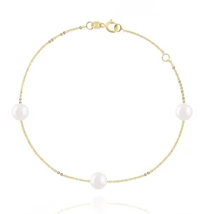 FACCO BRACCIALE  colore Giallo con Perla Naturale Simbolo:  PERLA "Racchiude la purezza della Natura"