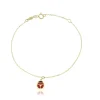 FACCO BRACCIALE colore Giallo, smalto dipinto a mano da Maestri Orafi,?brevettato?e anallergico. Simbolo: COCCINELLA "La fortuna arriva inaspettata"