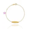FACCO BRACCIALE colore Giallo, smalto dipinto a mano da Maestri Orafi,?brevettato?e anallergico. Simbolo: STELLA "La gioia illumina la Vita"