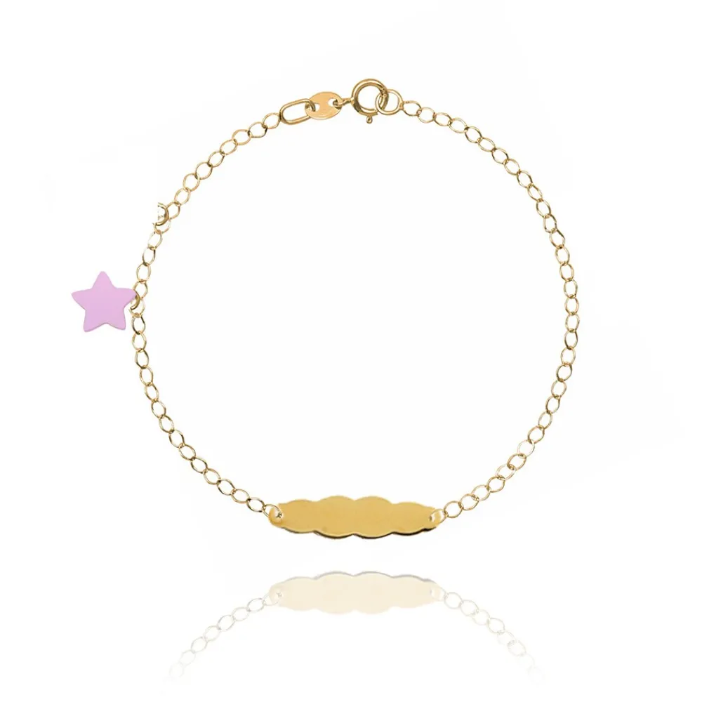 bracciale_colore_giallo_s_0-15.webp FACCO BRACCIALE colore Giallo, smalto dipinto a mano da Maestri Orafi,?brevettato?e anallergico. Simbolo: STELLA "La gioia illumina la Vita"