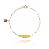 FACCO BRACCIALE colore Giallo, smalto dipinto a mano da Maestri Orafi,?brevettato?e anallergico. Simbolo: COCCINELLA "Porta la Fortuna sempre con te"