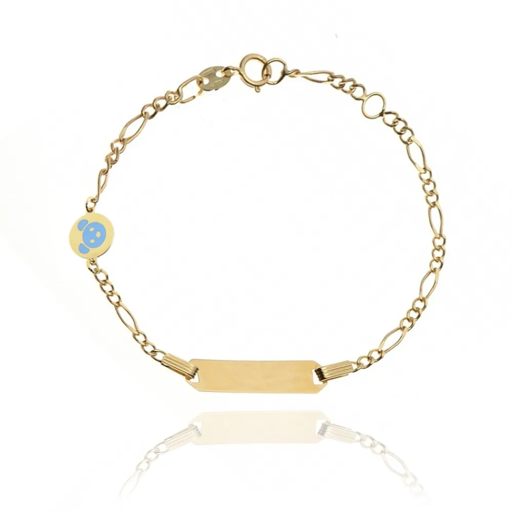 FACCO BRACCIALE  colore Giallo, smalto dipinto a mano da Maestri Orafi,?brevettato?e anallergico. Simbolo:  ORSETTO "L?amicizia ? il dono pi? bello"