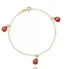 FACCO BRACCIALE colore Giallo, smalto dipinto a mano da Maestri Orafi,?brevettato?e anallergico. Simbolo: COCCINELLA "La fortuna arriva inaspettata"