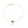 FACCO BRACCIALE  colore Giallo, smalto dipinto a mano da Maestri Orafi,?brevettato?e anallergico. Simbolo:  COCCINELLA "La fortuna arriva inaspettata"