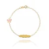 FACCO BRACCIALE colore Giallo, smalto dipinto a mano da Maestri Orafi,?brevettato?e anallergico. Simbolo: FARFALLA "La curiosit? di esplorare il Mondo"