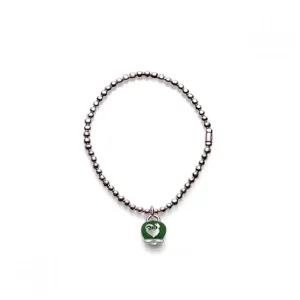 CHANTECLER Bracciale elastico con campanella micro in argento e smalto ref. 37924 S