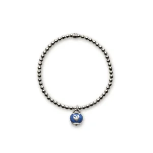 CHANTECLER Bracciale elastico con campanella micro in argento e smalto ref. 37925 M