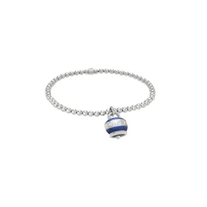 CHANTECLER Bracciale elastico con campanella piccola in argento e smalto ref. 40494