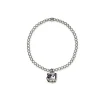 CHANTECLER Bracciale elastico con ciondolo gatto micro in argento smalto e zaffiri ref. 38581 M