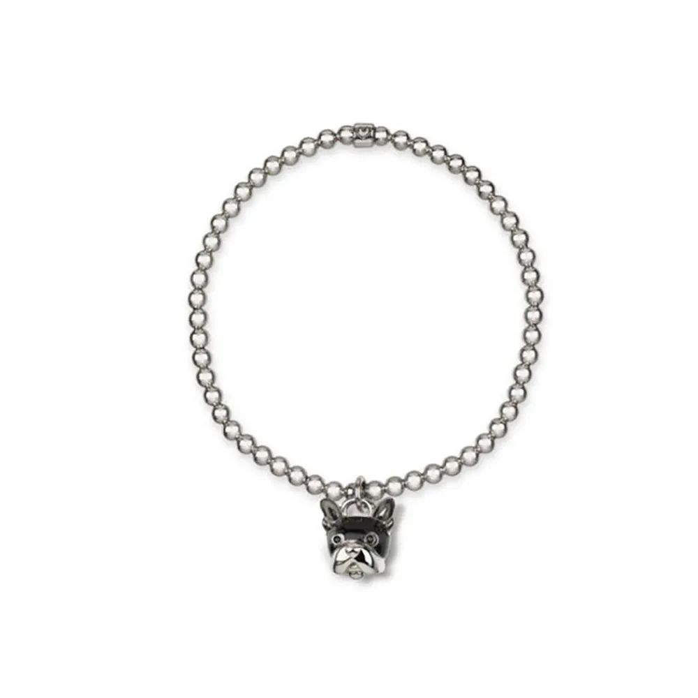 bracciale_elastico_con_ci_0-2.webp CHANTECLER Bracciale elastico con ciondolo cane micro in argento smalto e spinello ref. 38582 L