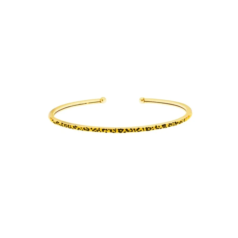 bracciale_rigido_manetta__0-1.webp RUE DES MILLE BRACCIALE RIGIDO MANETTA – SMALTO MACULATO rif. BRJ-02-G