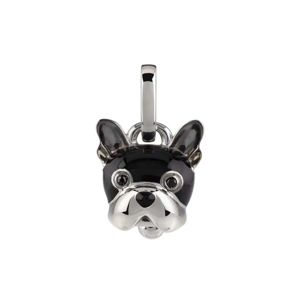 ciondolo_campanella_cane__0.webp CHANTECLER Ciondolo campanella cane medio in argento smalto e spinello ref. 38580