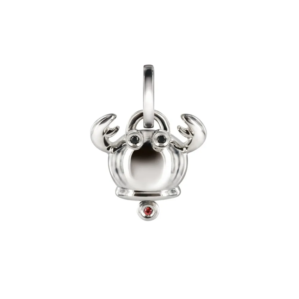 ciondolo_campanella_granc_0.webp CHANTECLER Ciondolo campanella granchio medio in argento diamanti e zaffiro ref. 31119