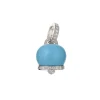 CHANTECLER Ciondolo campanella medio in oro diamanti e turchese ref. 26911