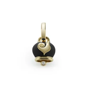 CHANTECLER Ciondolo campanella micro in oro smalto e diamante ref. 36612