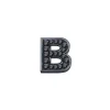 DONNA ORO CIONDOLO LETTERA B IN ORO BRUNITO E DIAMANTI NERI ref. DCHF7278B.003