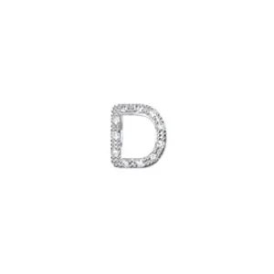 DONNA ORO CIONDOLO LETTERA D ELEMENTS - ORO BIANCO E DIAMANTI ref. DCHF5063D.005