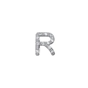 DONNA ORO CIONDOLO LETTERA R ELEMENTS - ORO BIANCO E DIAMANTI ref. DCHF5063R.005