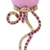 CHANTECLER Ciondolo Medusa in oro rosa e bianco, Diamanti, zaffiri rosa e opale rosa