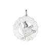 CHANTECLER Ciondolo pupazzo di neve in argento diamanti e cristallo di rocca ref. 33698